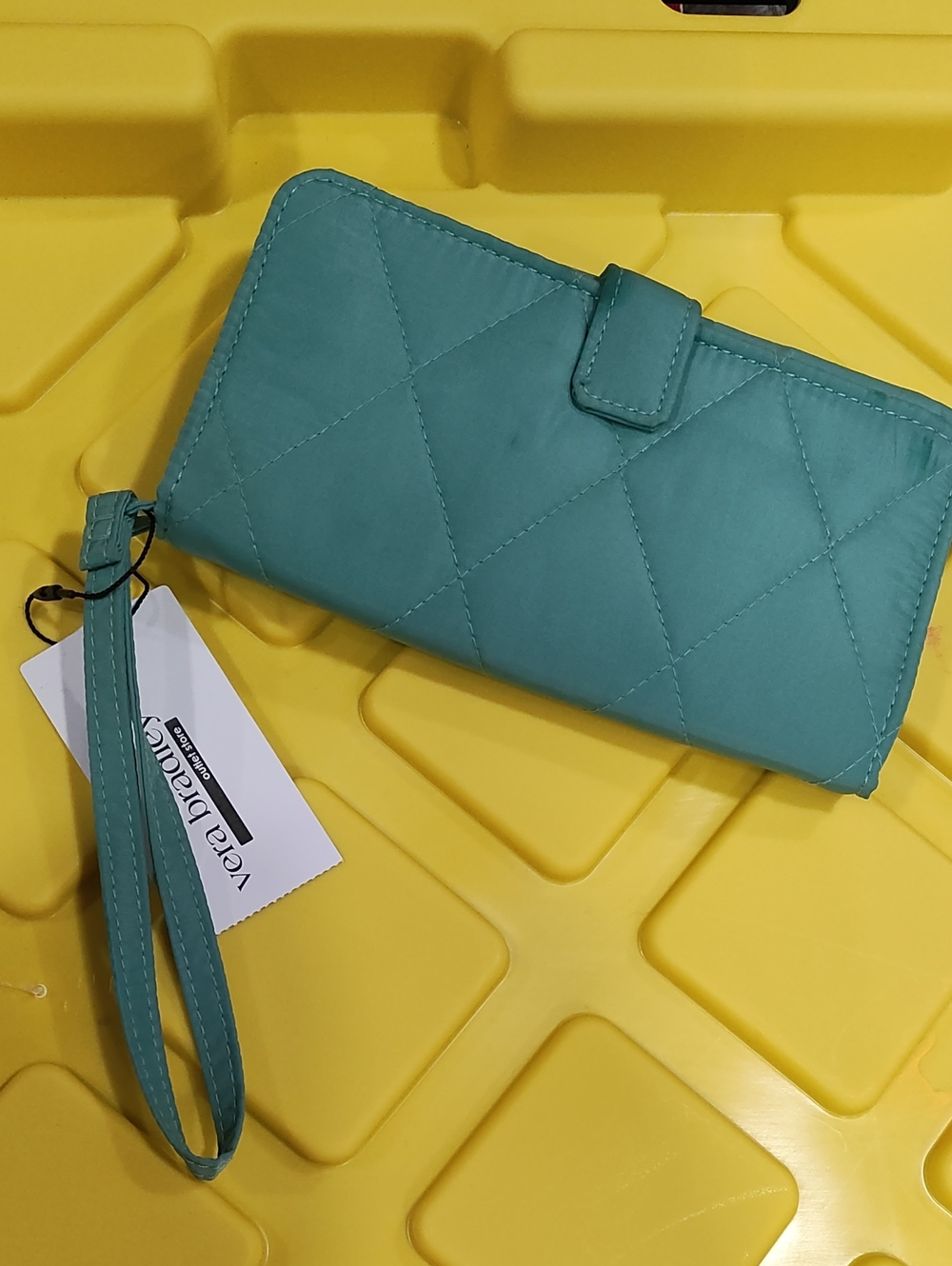 Vera Bradley Teal Quilted Phine Wristlet/ Wallet